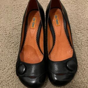 Miz Mooz Black Leather Heels 8.5 39